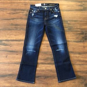 7 For All Mankind Women’s Cropped Boot w/ Distress